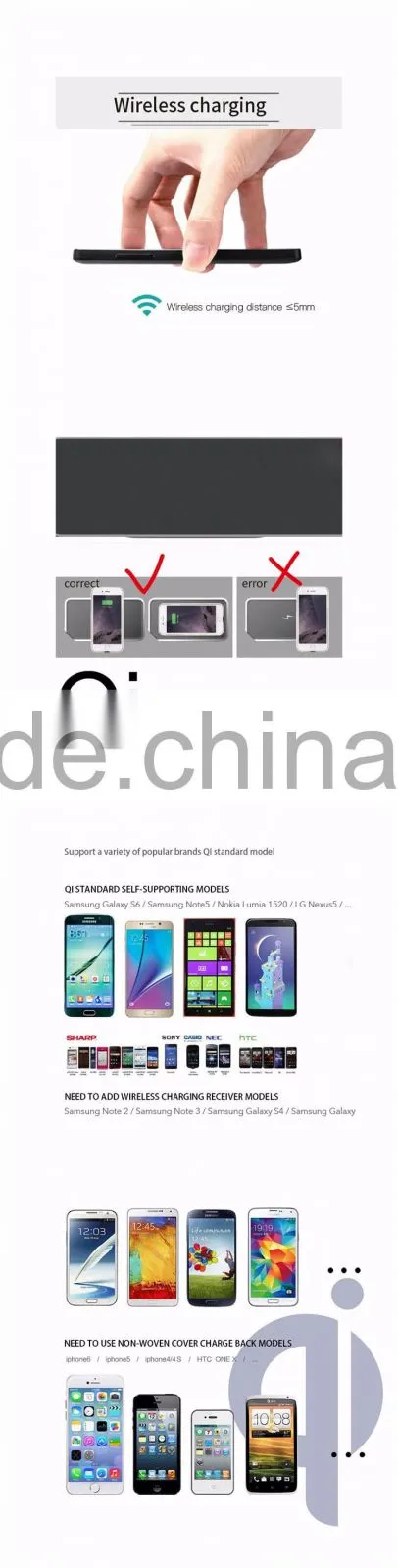 2016 High-qulity Music effect Bluetooth Speaker with Qi Standard Remote Wireless Charger