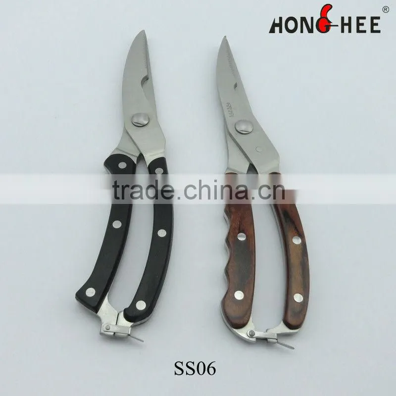 POM/Pakka Wood Handle High Quality Poultry Shears