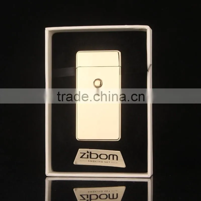 electric cigarette ligter flameless rechargeable USB double arc lighter black gold
