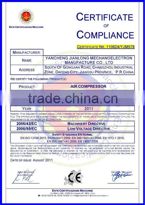 industrial base plate air compressor with CE JL-1105T, Air tools