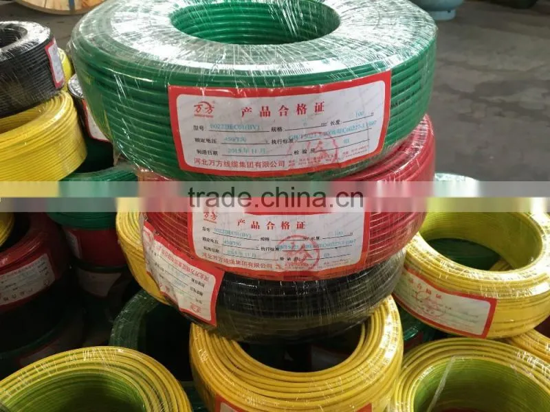 PVC Insulated Copper Conductor House Wire electrical wire wholesale