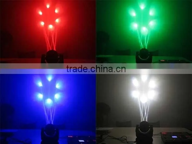 New design led bee eye led dj stage moving head light/6pcs 15w RGBW 4 in 1 mini moving head