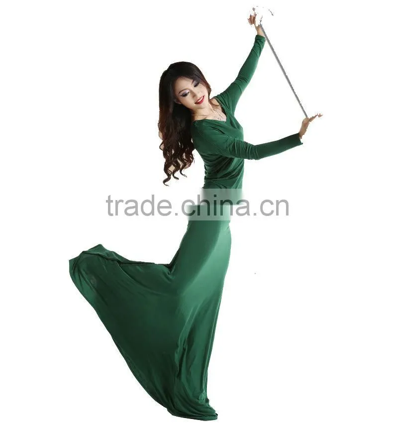 2014 Wuchieal Wholesale Comfortable Modal Belly Dance Dress Costume for Practice in Winter and Autumn