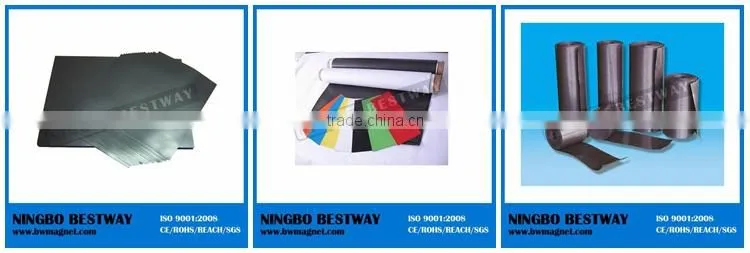 super strong flexible rubber magnets with self-adhesive