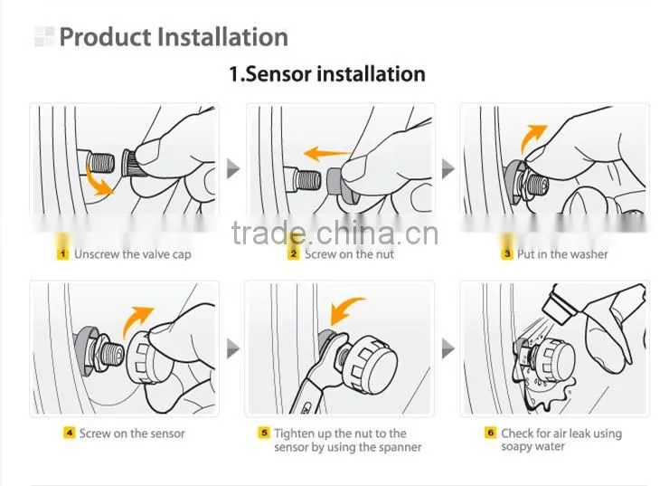 2016 TP-800 external car led Wireless DIY tpms alarm monitoring system,easy car alarm system ,digital tire pressure gauge