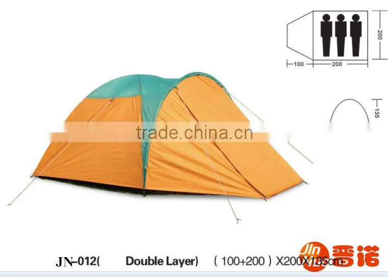 Fiberglass Pole Single Layer Waterproof Heat Resistant Camping Tent