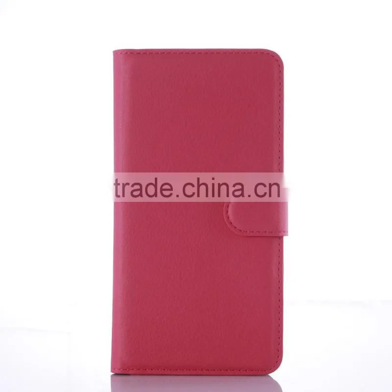 Factory Price Lichee Leather Pouch Wallet Case Folio Stand Cover for Samsung GALAXY A5 A510