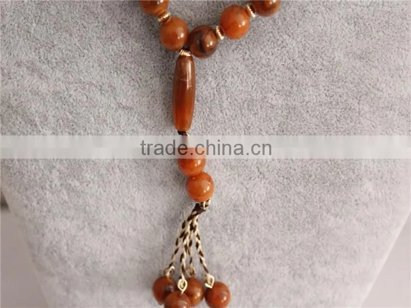 New design red color acrylic beads necklace women necklace jewerly