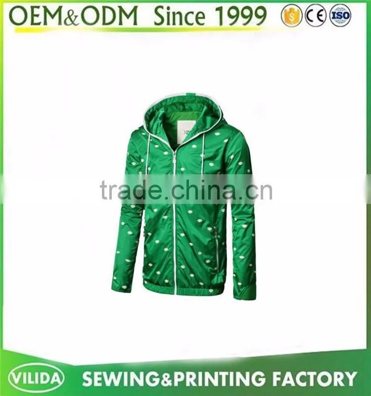 100% Polyester WaterProof Men Jacket Wholesale Printing Running outer Sports Jacket in Guangzhou factory
