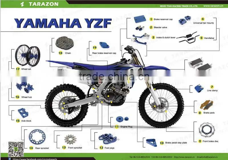 TARAZON Brand wholesale CNC motorcycle parts for KTM