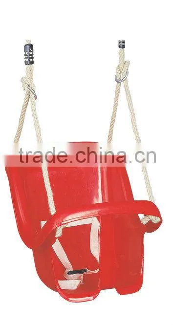 High back plastic baby swing