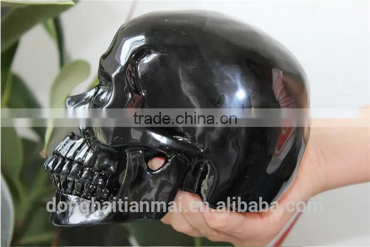 Natural Quartz Obsidian Crystal Alien Skull
