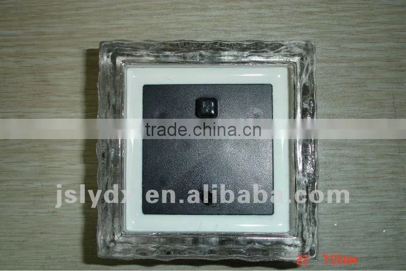 Glass solar paver light ,solar glass ice brick ,led solar ice brick light for garden