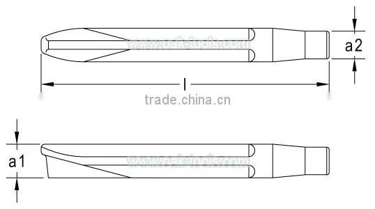 Non-Magnetic TC4 for aviation Titanium PNEUMATIC CHISEL (B TYPE)