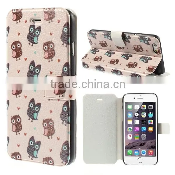 new arrival leather case for iphone6 Wallet Card Holder PU Leather Flip Case Cover For iPhone 6