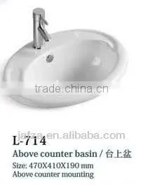 714 Modern Ceramic above counter basin in bathroom
