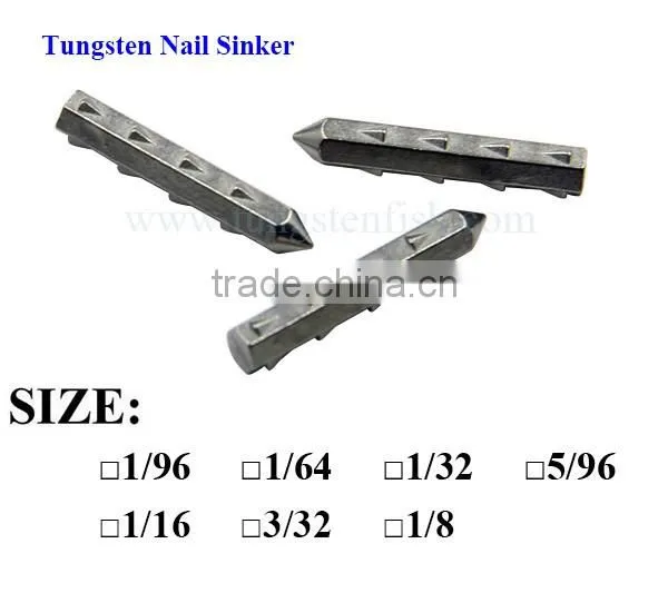 fishing tackles chinese Tungsten Pagoda Nail Sinker distribute of China fishing sinker Tungsten fishing tackle