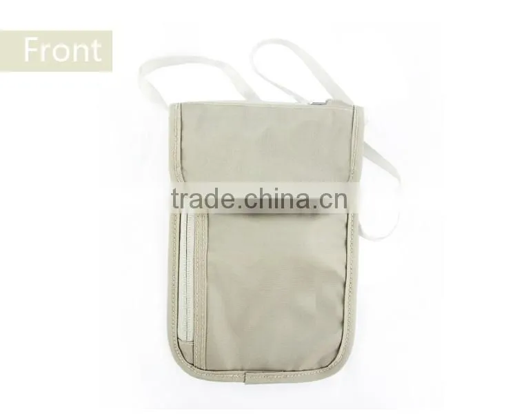 Lady fashion travel rfid neck wallet