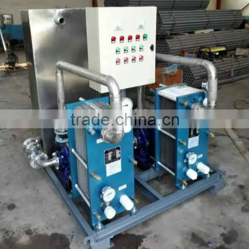 Heat exchanger for induction heating machine cooling