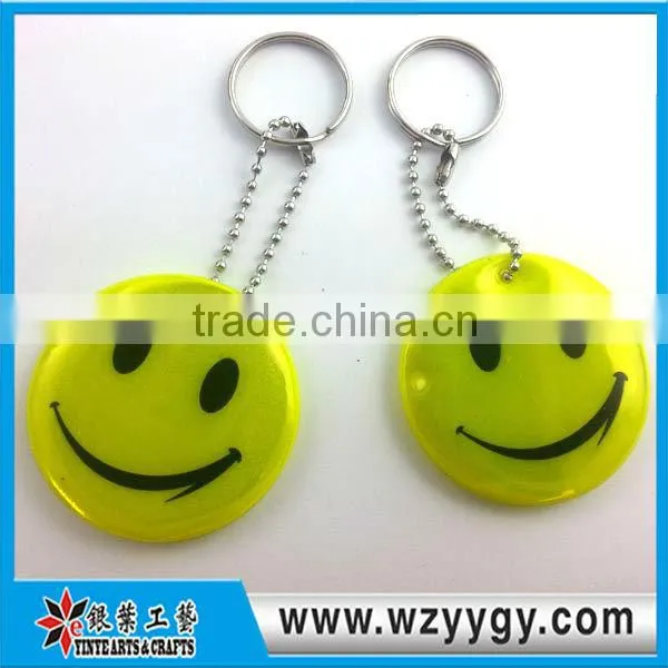 customized Reflective keychain light pvc phone charms