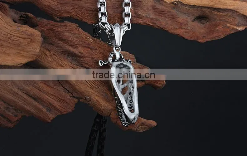 Latest fashion stainless steel casting animal bone pendant