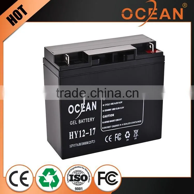 12V modern design best quality control 17ah featured battery solar 12v