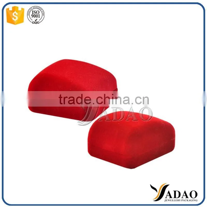 Trade assurance red flocking simple jewelry box