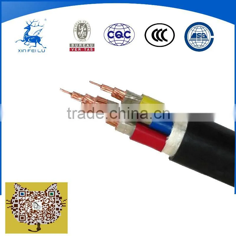3 core solid copper conductor VV cable pvc insulated sheathed round cable