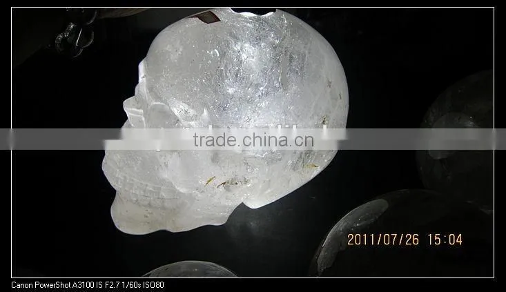 clear crystal skull for gift or fengshui
