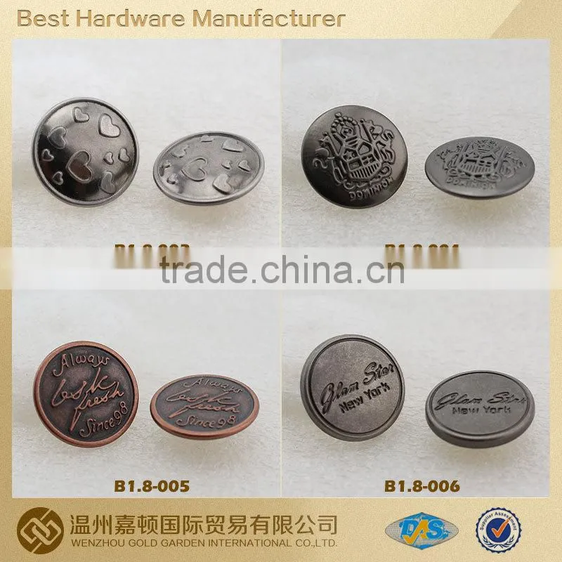 good design custom metal snap button for Apparel customized