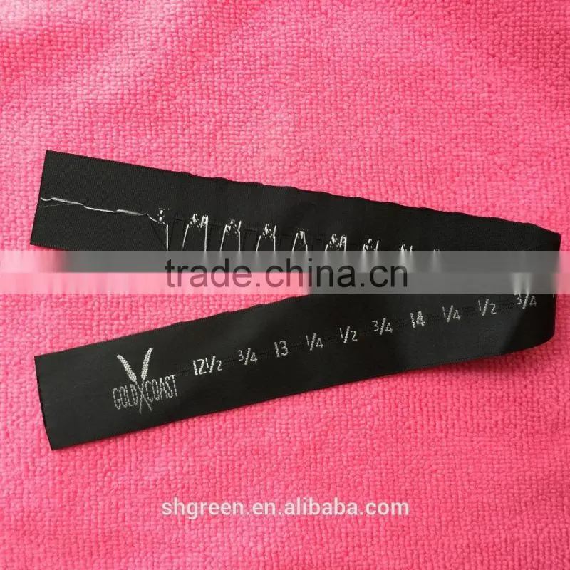 custom brand logo bow tie neck ribbon,adjustable bow tie ribbon with size number(12 1/2-18)