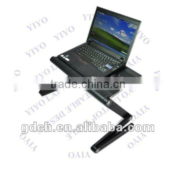 Folding Metal Laptop Table in Bed, Portable Aluminum Laptop Stand Computer Desk