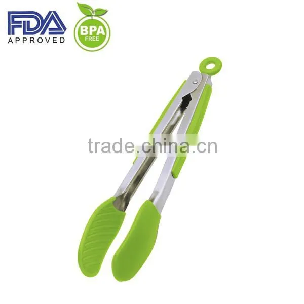 Good grip silicone oven tongs/ice tongs/food tongs