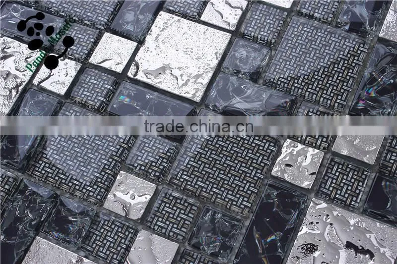 SMJ07 ancient style interior decoration material metal mosaic mix glass mosaic Laminated mosaic tiles
