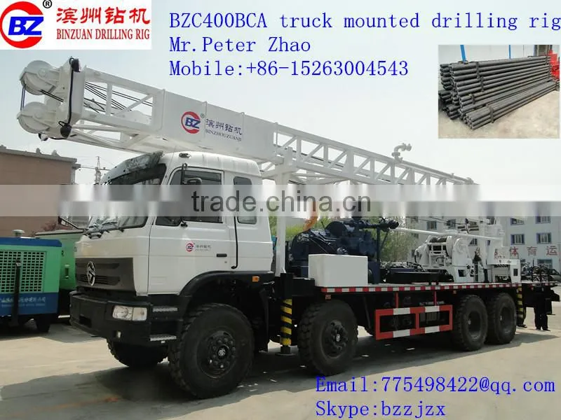High drilling ability!! 400m truck mounted water well drilling rig