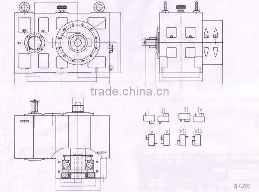 GUOMAO Hot Sale ZLYJ series type small motor with reducer with high quality