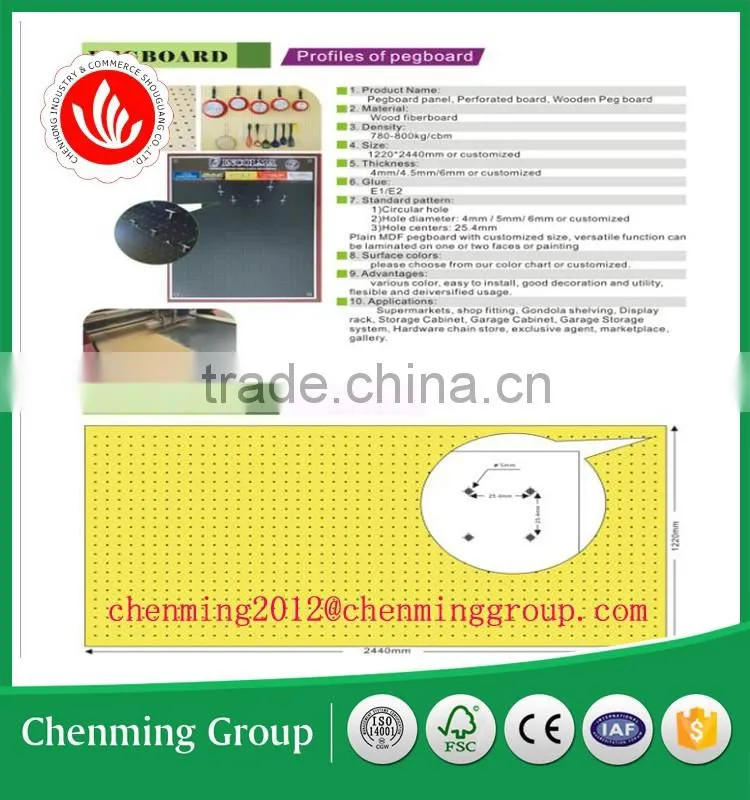 Pegboard MDF/Perforated MDF for display