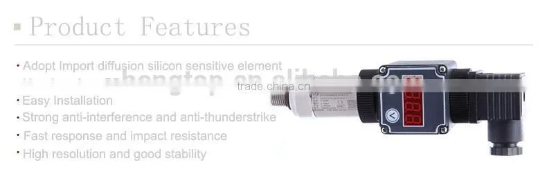 TP-C-1 high resolution industrial gas pressure sensor 0-10v hersman lead cable factory