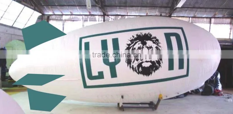 Hola red airship/helium balloon for advertising