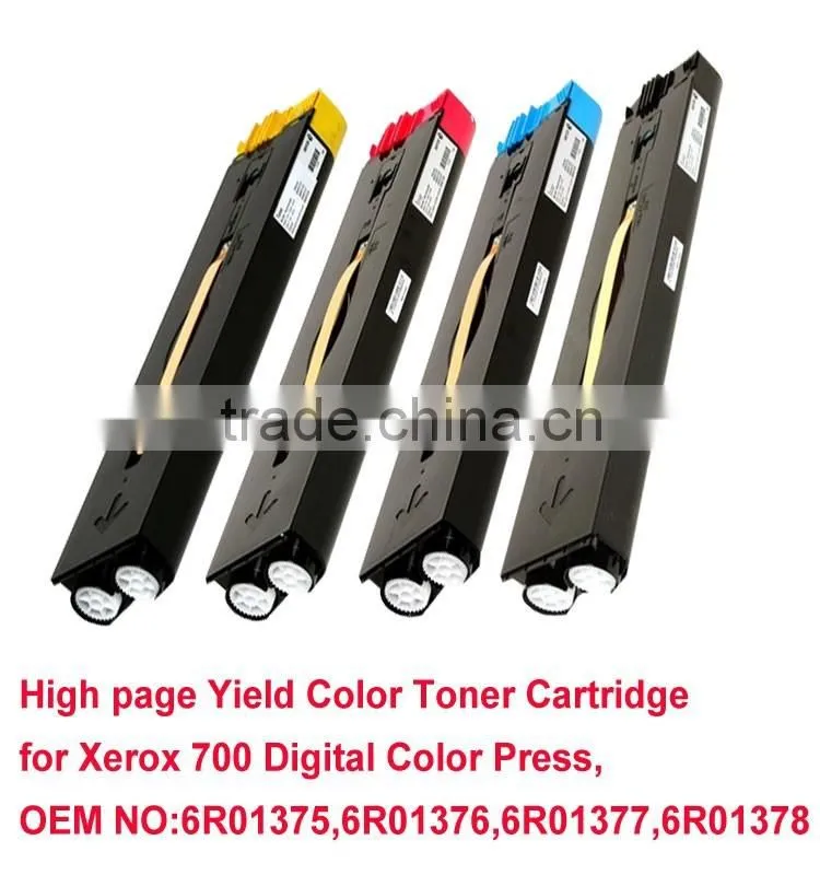 High Yield Color Toner Cartridge for Xerox 700 Digital Color Press OEM NO:6R01375,6R01376,6R01377,6R01378