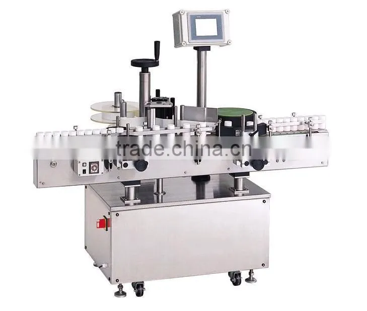 Automatic round bottle labeling machine with date printing