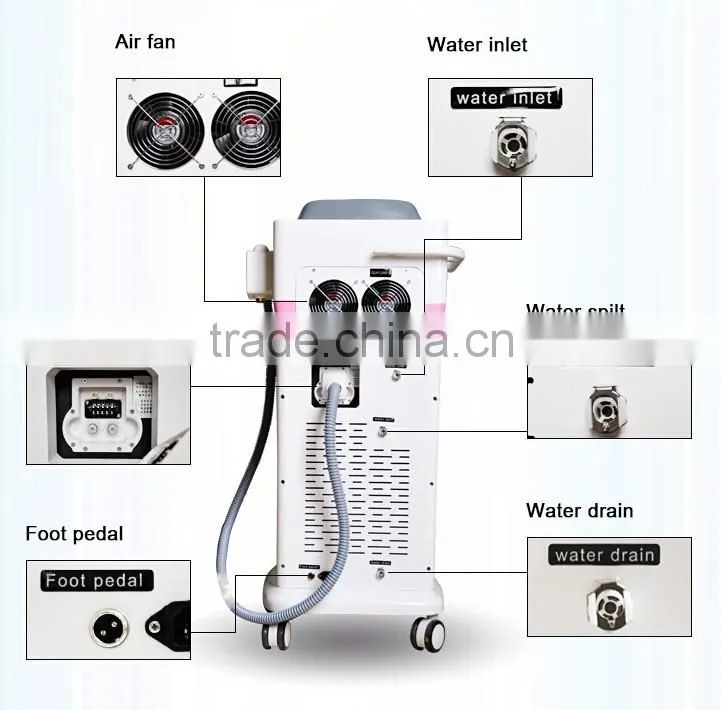 Hot sale dark skin diode laser 808 equip for hair removal