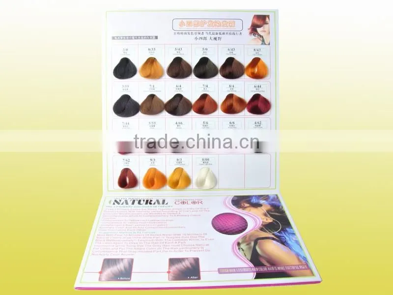 hot sale products high quality hair color chart sample