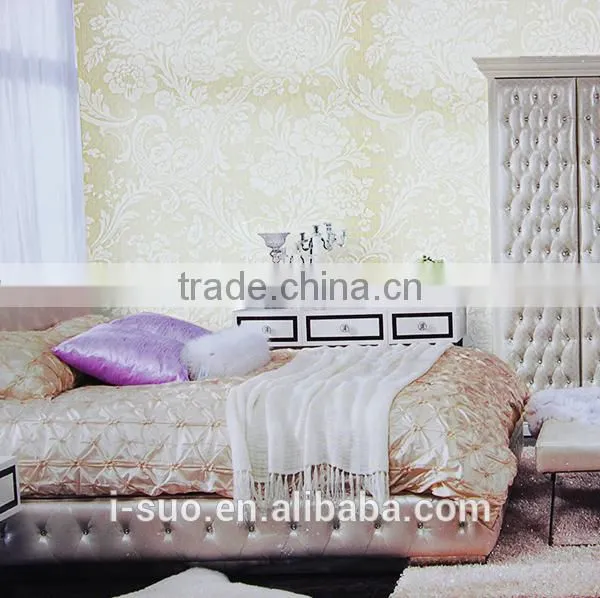 China Beauty flower bedroom wallpaper for decoration