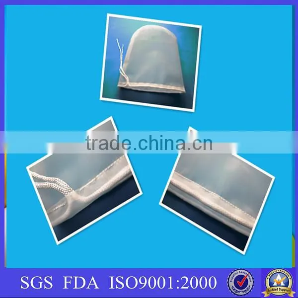 25cm*30cm superior nylon juice/coffee/tea filter bag with drawstring,liquid bag filter