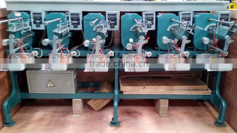 High speed 6 head yarn winding machine for winding spool or cone