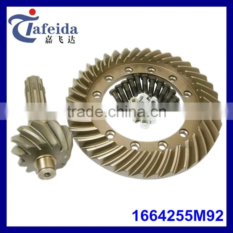 Tractor Gear for Massey Ferguson, MF Tractor Parts, Rear Differential Parts, 1664255M92, 11T / 38T, Crown Wheel & Pinion Set