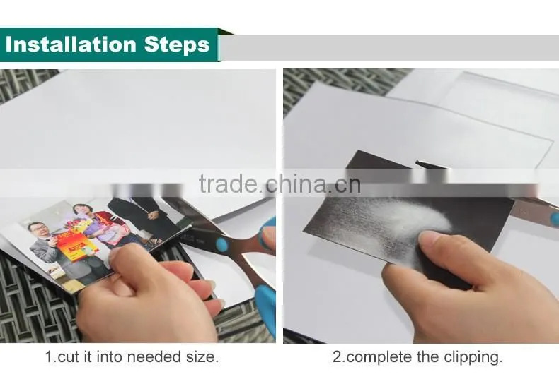 A4 size 1mm thick self-adhesive fridge magnets material strong magnetic sheet rubber magnet board