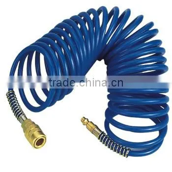 Recoil hose with USA type quick coupler Hose available material :PE(Polyethylene) .PU(Polyurethane).Nylon