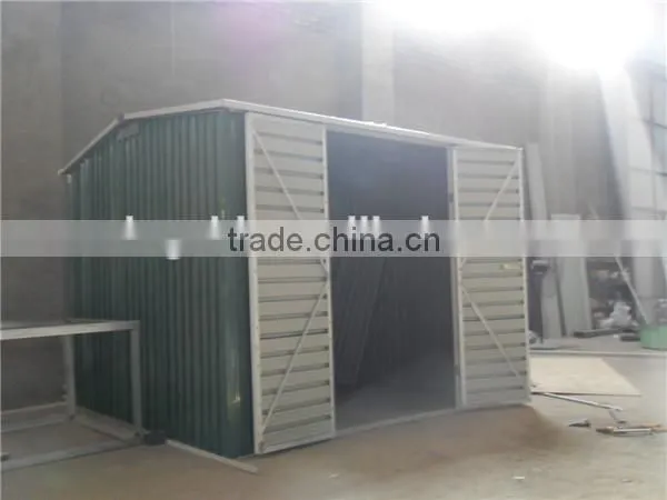 vertical hinged door metal storage shed